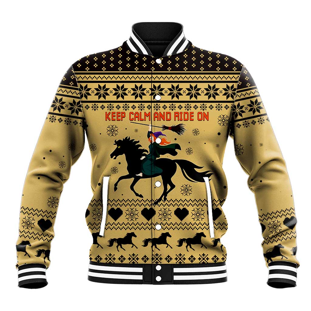 Horse Lover Christmas Christmas Baseball Jacket Xmas Holiday Patterns - Wonder Print Shop