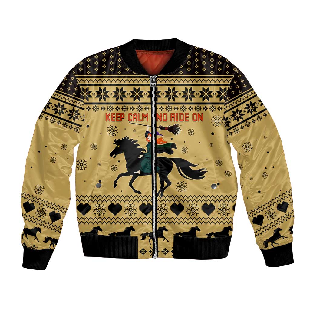 Horse Lover Christmas Christmas Bomber Jacket Xmas Holiday Patterns - Wonder Print Shop