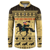 Horse Lover Christmas Christmas Button Sweatshirt Xmas Holiday Patterns - Wonder Print Shop