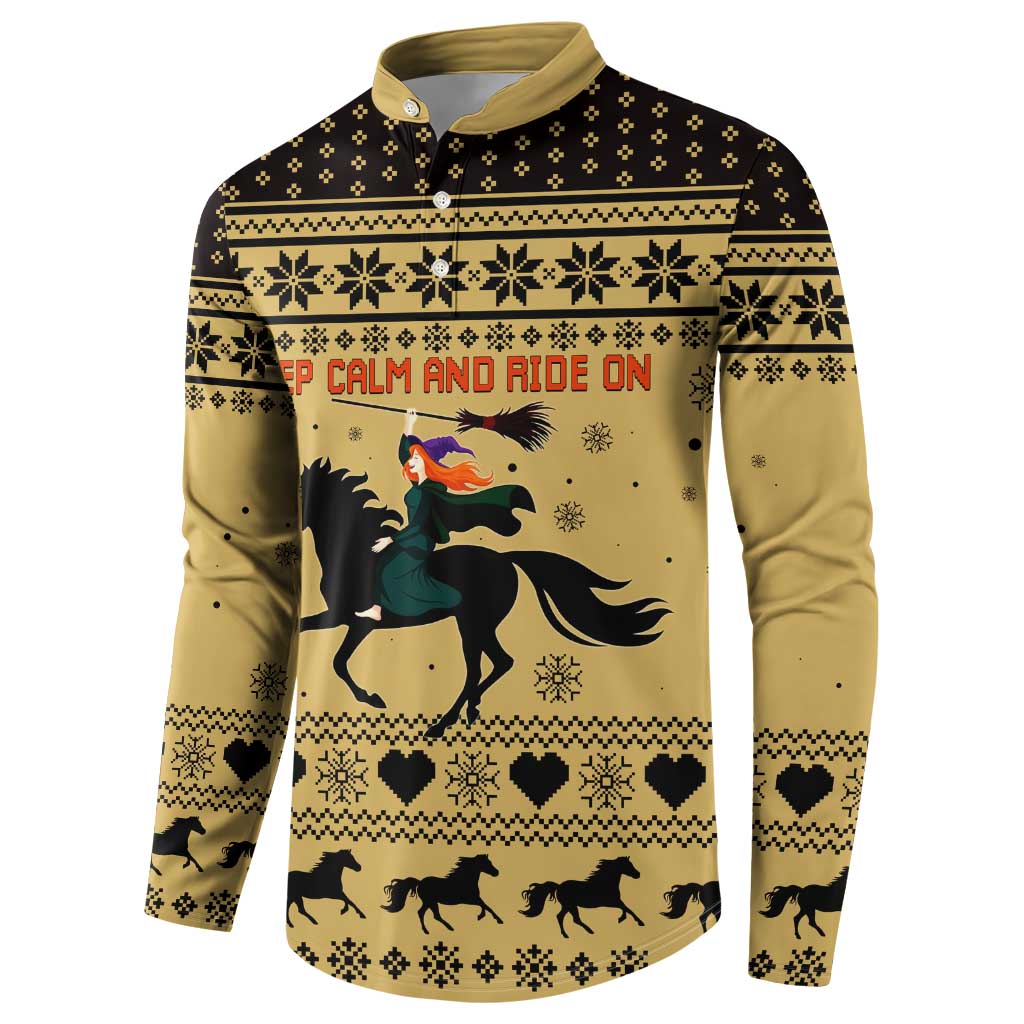 Horse Lover Christmas Christmas Button Sweatshirt Xmas Holiday Patterns - Wonder Print Shop