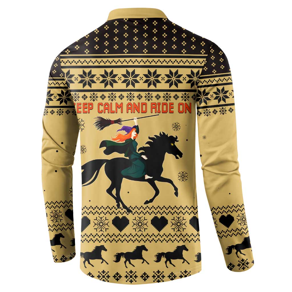 Horse Lover Christmas Christmas Button Sweatshirt Xmas Holiday Patterns - Wonder Print Shop