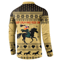 Horse Lover Christmas Christmas Button Sweatshirt Xmas Holiday Patterns - Wonder Print Shop