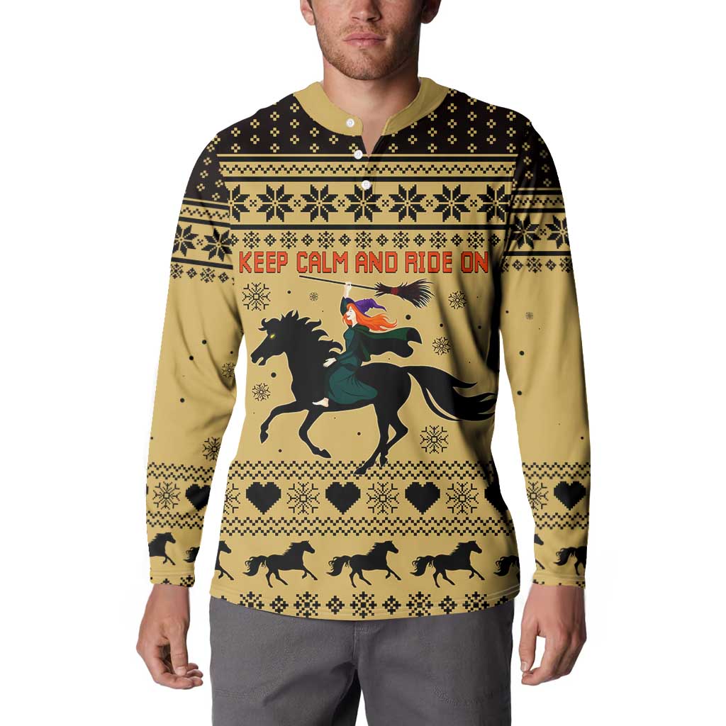 Horse Lover Christmas Christmas Button Sweatshirt Xmas Holiday Patterns - Wonder Print Shop