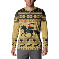 Horse Lover Christmas Christmas Button Sweatshirt Xmas Holiday Patterns - Wonder Print Shop