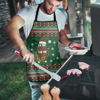 Too Cute For The Naughty List Christmas Apron Xmas Holiday Patterns - Wonder Print Shop