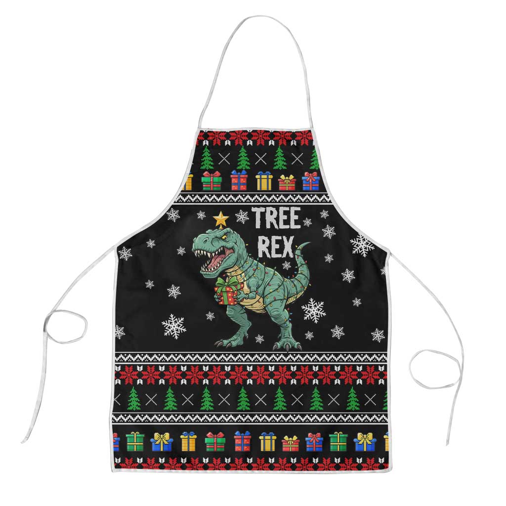 Tree Rex Christmas Apron Xmas Holiday Patterns - Wonder Print Shop