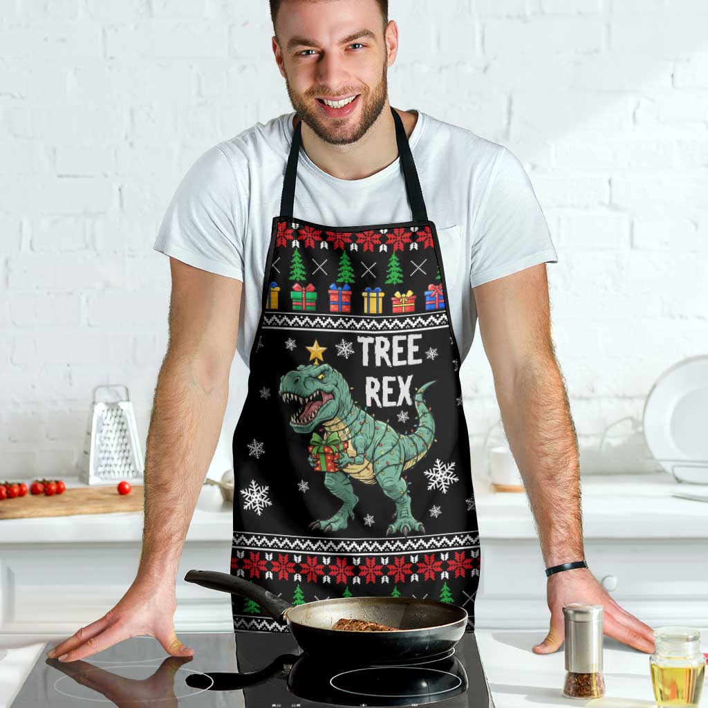 Tree Rex Christmas Apron Xmas Holiday Patterns - Wonder Print Shop