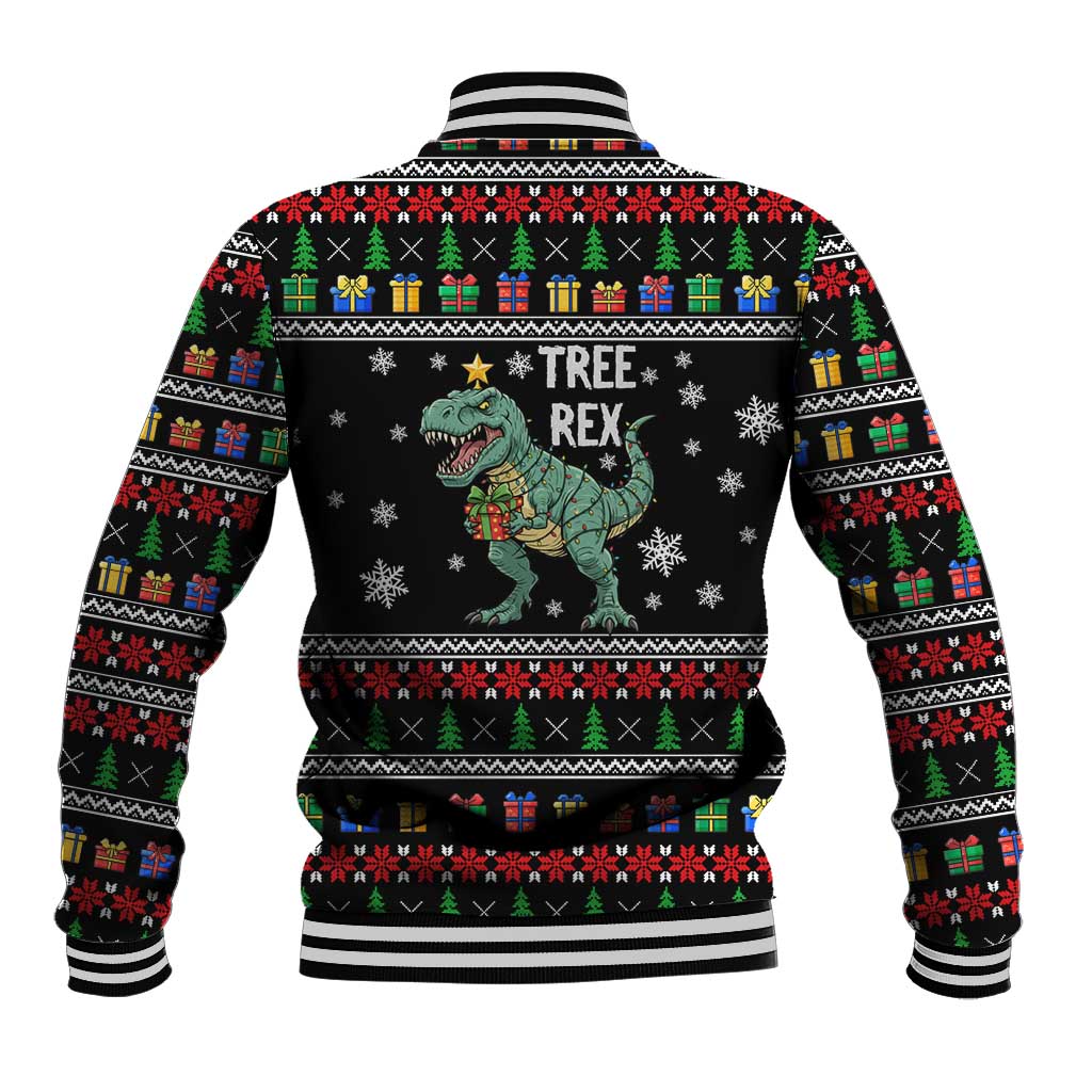 Tree Rex Christmas Baseball Jacket Xmas Holiday Patterns - Wonder Print Shop