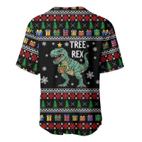 Tree Rex Christmas Baseball Jersey Xmas Holiday Patterns - Wonder Print Shop
