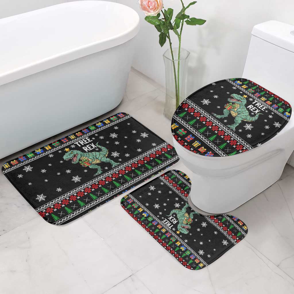 Tree Rex Christmas Bathroom Set Xmas Holiday Patterns - Wonder Print Shop