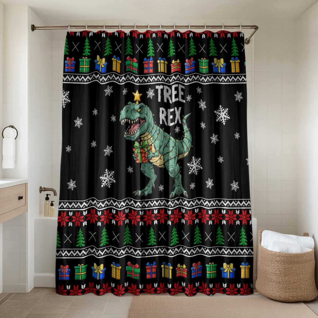 Tree Rex Christmas Bathroom Set Xmas Holiday Patterns - Wonder Print Shop
