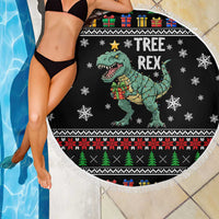Tree Rex Christmas Beach Blanket Xmas Holiday Patterns - Wonder Print Shop