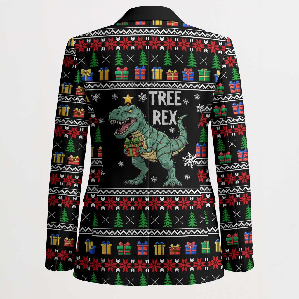 Tree Rex Christmas Blazer Xmas Holiday Patterns - Wonder Print Shop