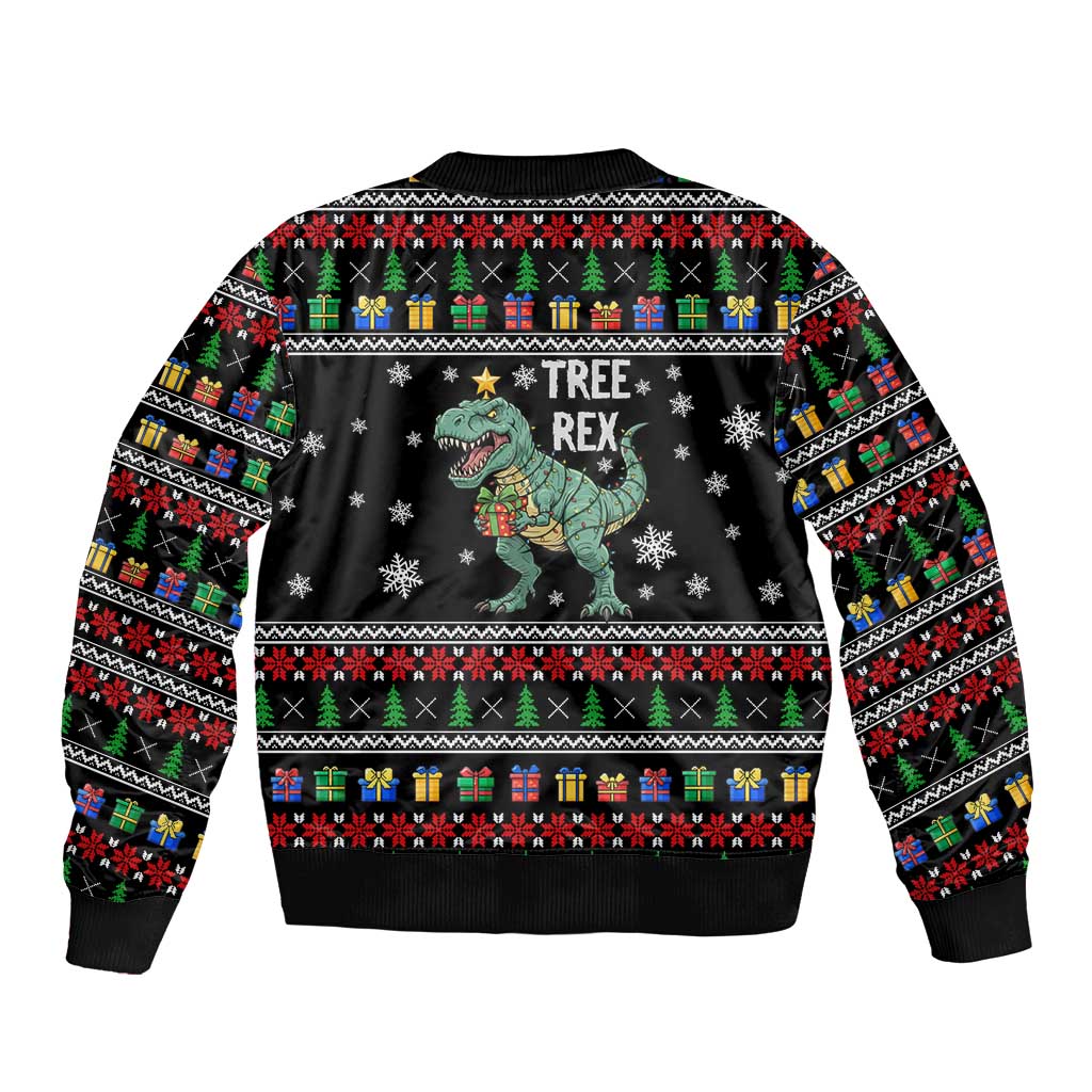 Tree Rex Christmas Bomber Jacket Xmas Holiday Patterns - Wonder Print Shop