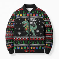 Tree Rex Christmas Bomber Puffer Jacket Xmas Holiday Patterns - Wonder Print Shop