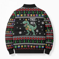 Tree Rex Christmas Bomber Puffer Jacket Xmas Holiday Patterns - Wonder Print Shop