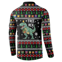 Tree Rex Christmas Button Sweatshirt Xmas Holiday Patterns - Wonder Print Shop