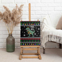 Tree Rex Christmas Canvas Wall Art Xmas Holiday Patterns - Wonder Print Shop
