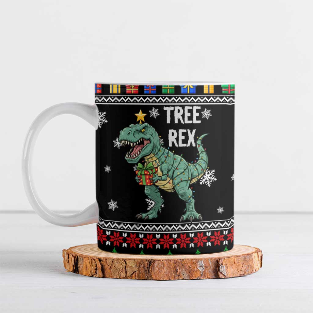 Tree Rex Christmas Ceramic Mug Xmas Holiday Patterns - Wonder Print Shop