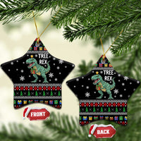 Tree Rex Christmas Ceramic Ornament Xmas Holiday Patterns - Wonder Print Shop