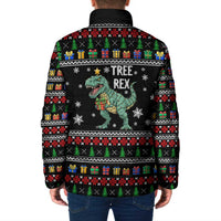 Tree Rex Christmas Padded Jacket Xmas Holiday Patterns - Wonder Print Shop