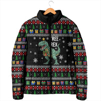 Tree Rex Christmas Padded Jacket Xmas Holiday Patterns - Wonder Print Shop