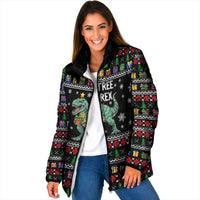 Tree Rex Christmas Padded Jacket Xmas Holiday Patterns - Wonder Print Shop