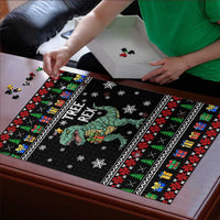 Tree Rex Christmas Puzzle Xmas Holiday Patterns - Wonder Print Shop