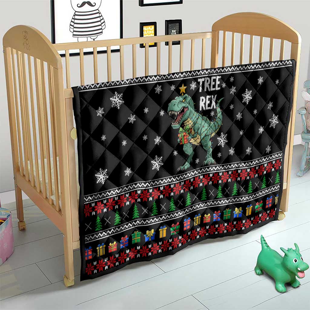 Tree Rex Christmas Quilt Xmas Holiday Patterns - Wonder Print Shop
