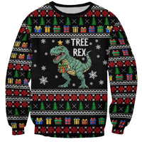 Tree Rex Christmas Sweatshirt Xmas Holiday Patterns - Wonder Print Shop