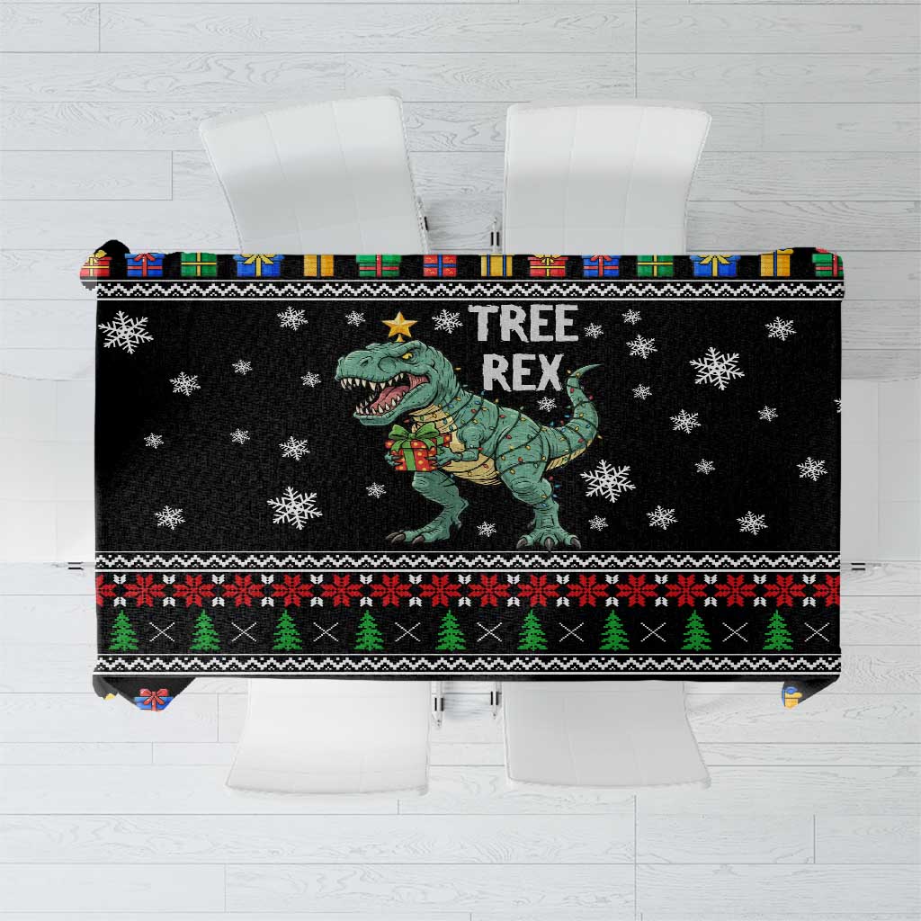 Tree Rex Christmas Tablecloth Xmas Holiday Patterns - Wonder Print Shop
