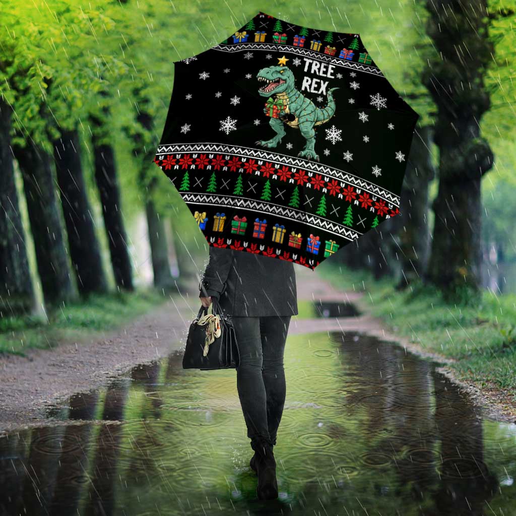 Tree Rex Christmas Umbrella Xmas Holiday Patterns - Wonder Print Shop