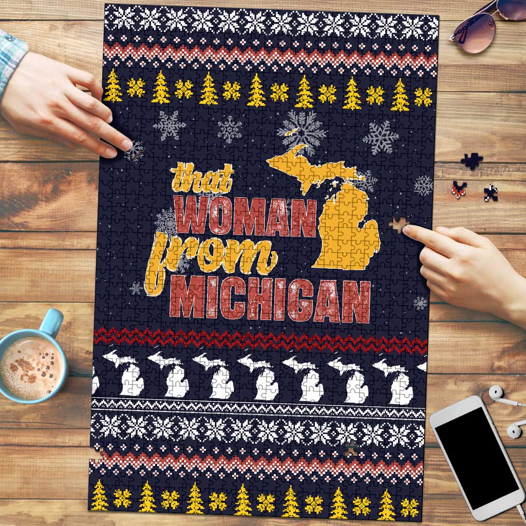 That Woman From Michigan Christmas Puzzle Xmas Holiday Patterns - Wonder Print Shop
