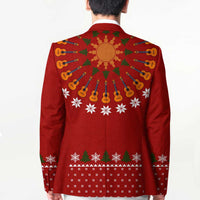 Guitar Lover Christmas Blazer Xmas Holiday Patterns - Wonder Print Shop