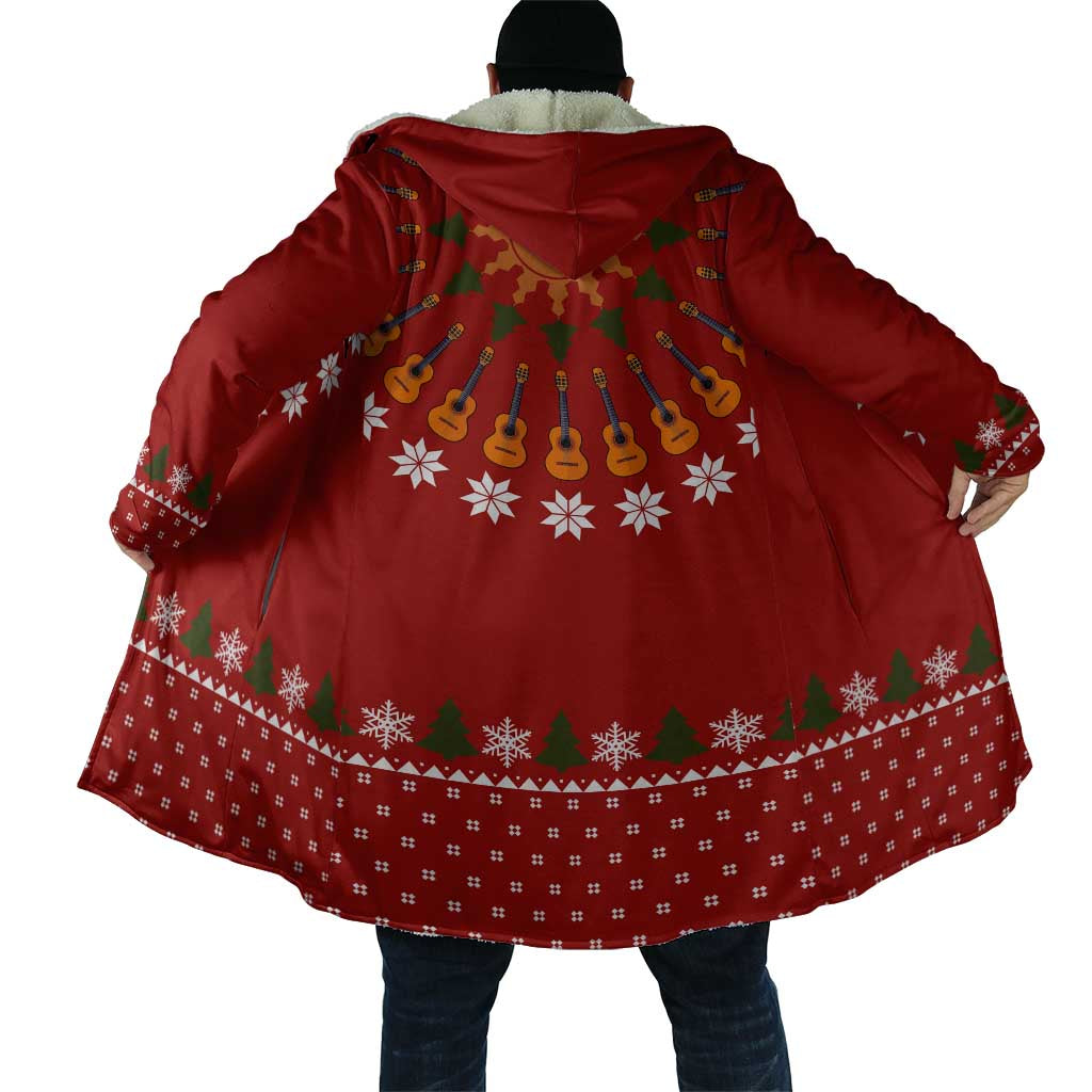 Guitar Lover Christmas Cloak Xmas Holiday Patterns - Wonder Print Shop