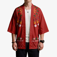 Guitar Lover Christmas Kimono Xmas Holiday Patterns - Wonder Print Shop