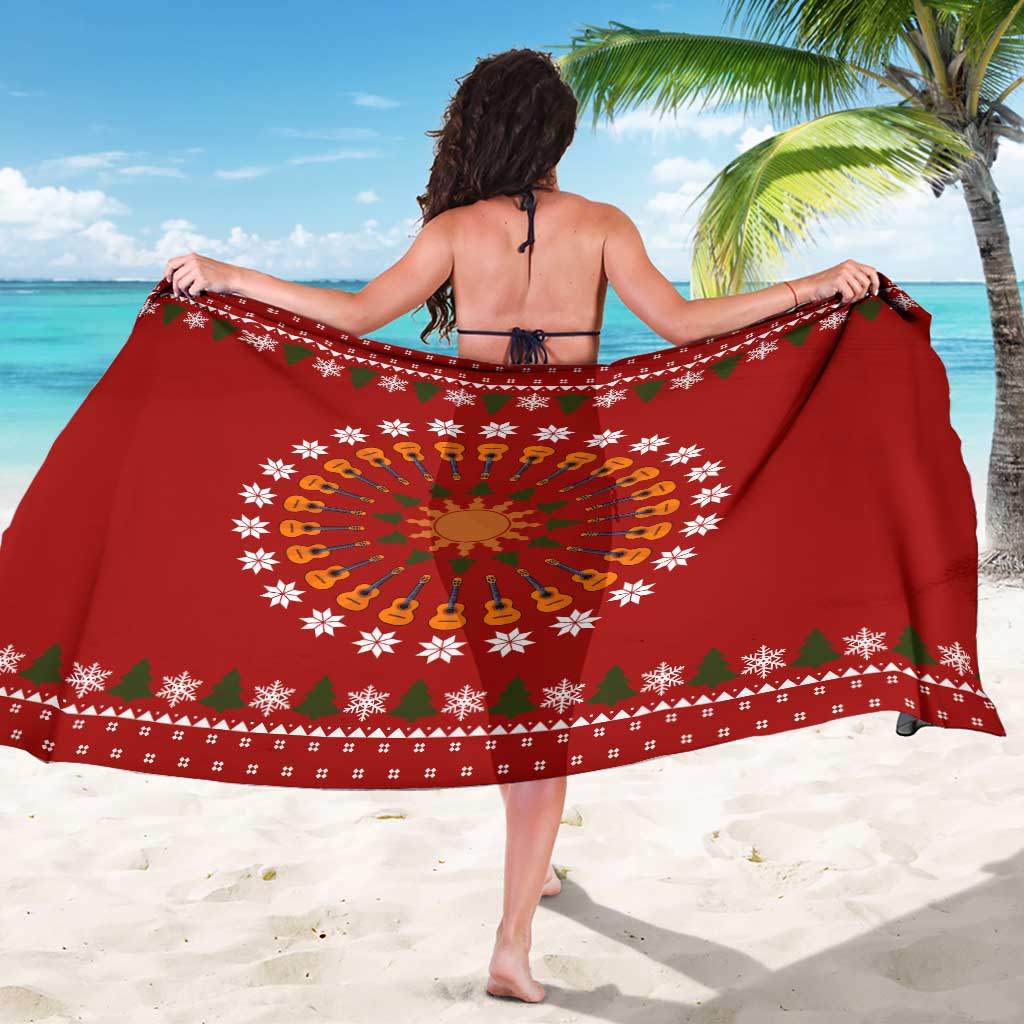 Guitar Lover Christmas Sarong Xmas Holiday Patterns - Wonder Print Shop