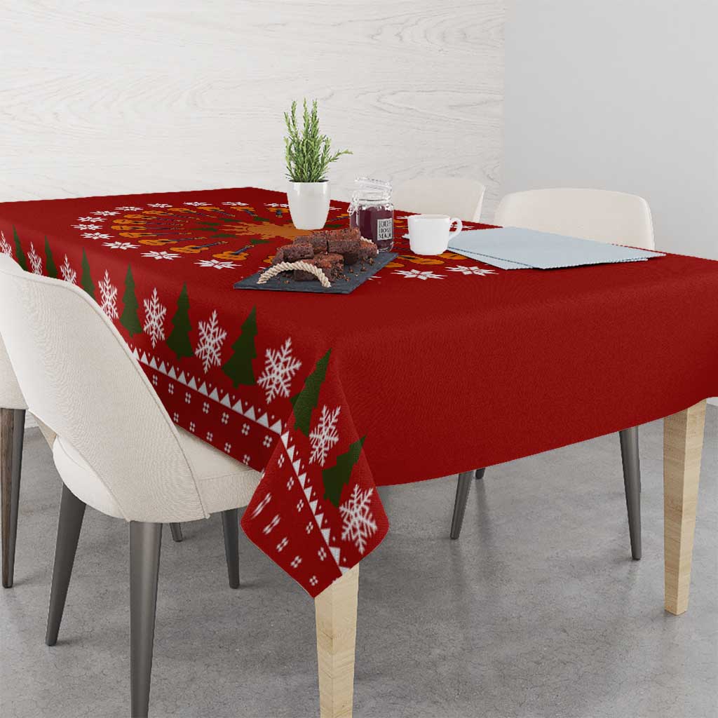 Guitar Lover Christmas Tablecloth Xmas Holiday Patterns - Wonder Print Shop
