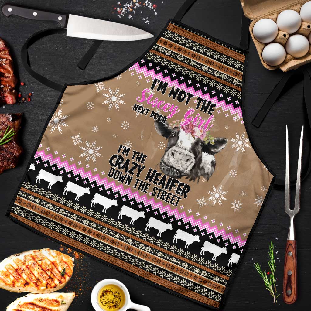 The Crazy Heifer Christmas Apron Xmas Holiday Patterns - Wonder Print Shop