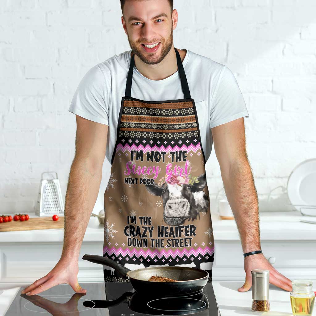 The Crazy Heifer Christmas Apron Xmas Holiday Patterns - Wonder Print Shop