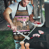 The Crazy Heifer Christmas Apron Xmas Holiday Patterns - Wonder Print Shop