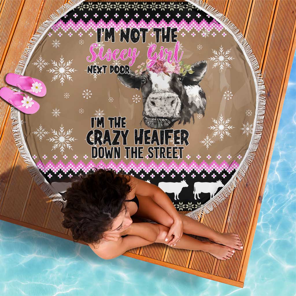The Crazy Heifer Christmas Beach Blanket Xmas Holiday Patterns - Wonder Print Shop