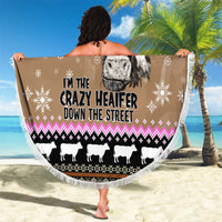 The Crazy Heifer Christmas Beach Blanket Xmas Holiday Patterns - Wonder Print Shop