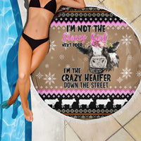 The Crazy Heifer Christmas Beach Blanket Xmas Holiday Patterns - Wonder Print Shop