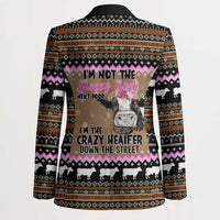 The Crazy Heifer Christmas Blazer Xmas Holiday Patterns - Wonder Print Shop