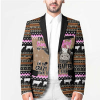 The Crazy Heifer Christmas Blazer Xmas Holiday Patterns - Wonder Print Shop