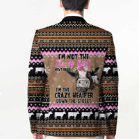 The Crazy Heifer Christmas Blazer Xmas Holiday Patterns - Wonder Print Shop