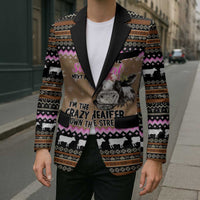 The Crazy Heifer Christmas Blazer Xmas Holiday Patterns - Wonder Print Shop
