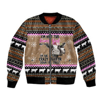 The Crazy Heifer Christmas Bomber Jacket Xmas Holiday Patterns - Wonder Print Shop