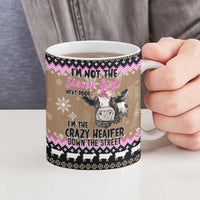 The Crazy Heifer Christmas Ceramic Mug Xmas Holiday Patterns - Wonder Print Shop